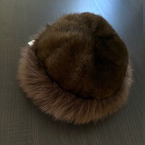 Zara Brown Faux Fur Hat